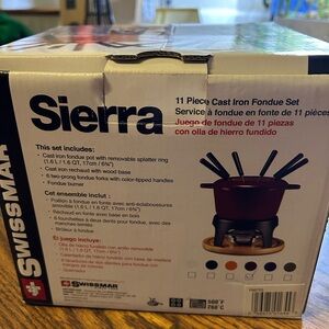 NEW Swiss mar fondue set never used in box